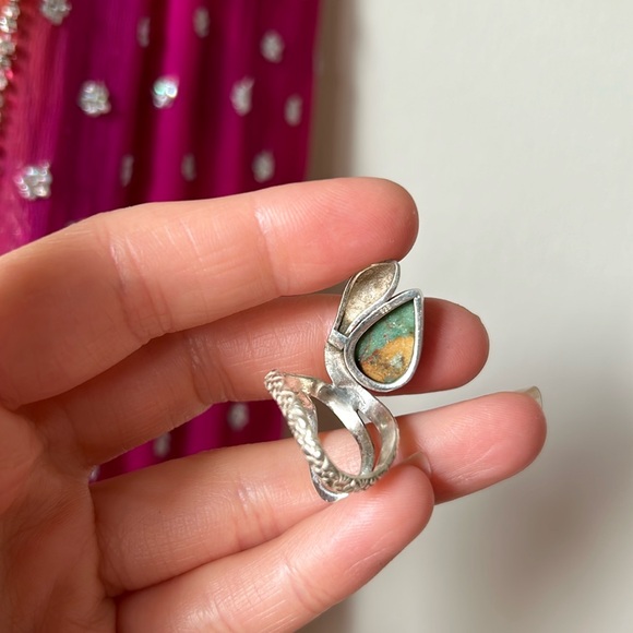 925s Angel Aura Quartz Arrowhead Earrings & Snake Ring - Picture 17 of 17